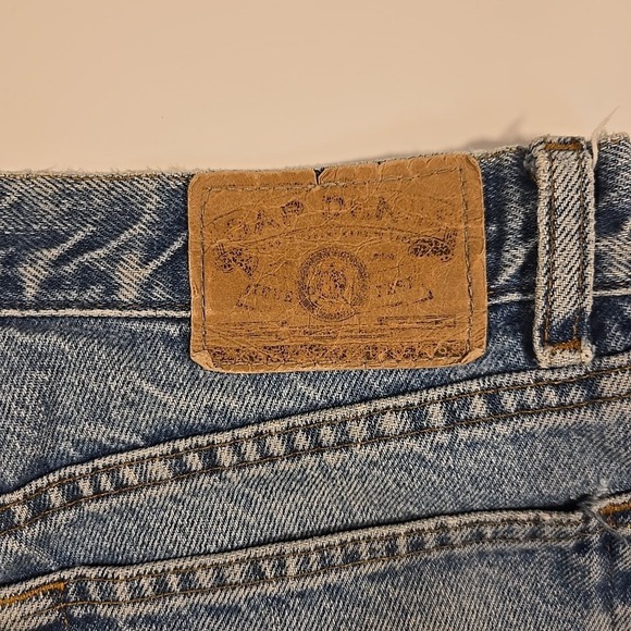 VTG 1997 Gap 1969 Men 31x32 Blue High Rise Tapered Jeans 7in Leg 90s USA Loose - Picture 5 of 12